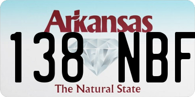 AR license plate 138NBF