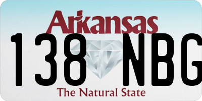 AR license plate 138NBG