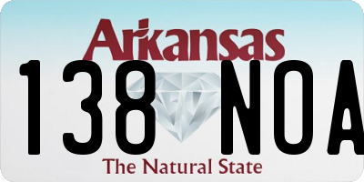 AR license plate 138NOA