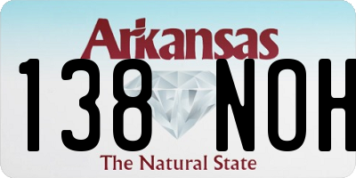 AR license plate 138NOH