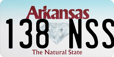 AR license plate 138NSS