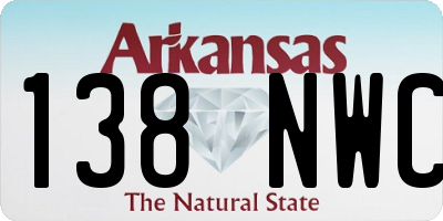 AR license plate 138NWC