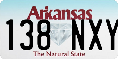 AR license plate 138NXY