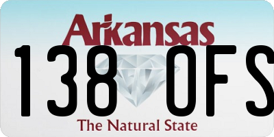 AR license plate 138OFS