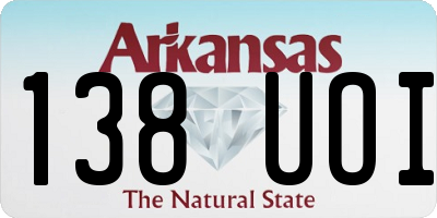 AR license plate 138UOI