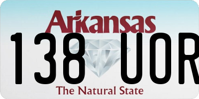 AR license plate 138UOR
