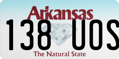 AR license plate 138UOS