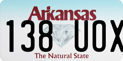 AR license plate 138UOX