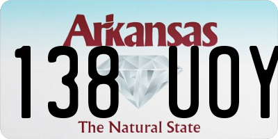 AR license plate 138UOY