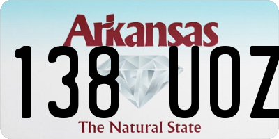 AR license plate 138UOZ