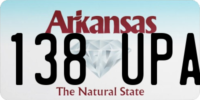 AR license plate 138UPA