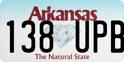 AR license plate 138UPB