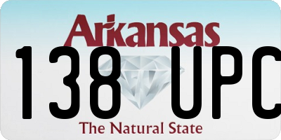 AR license plate 138UPC