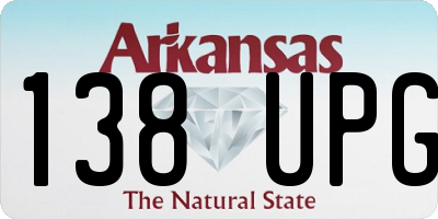 AR license plate 138UPG