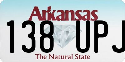 AR license plate 138UPJ