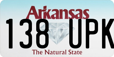 AR license plate 138UPK