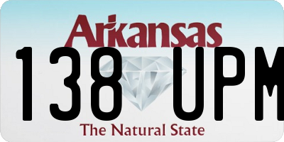 AR license plate 138UPM
