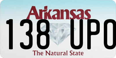 AR license plate 138UPO