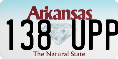 AR license plate 138UPP