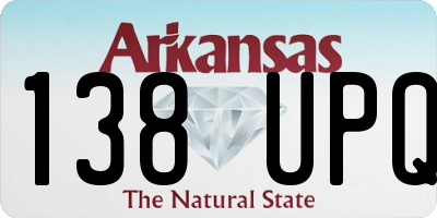 AR license plate 138UPQ