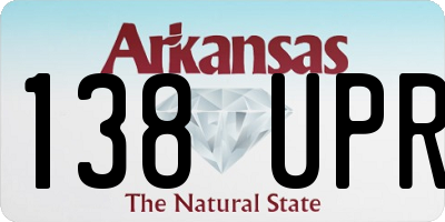 AR license plate 138UPR