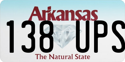 AR license plate 138UPS