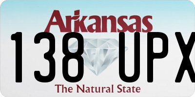 AR license plate 138UPX
