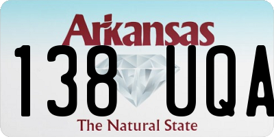 AR license plate 138UQA