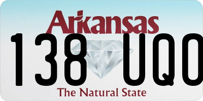 AR license plate 138UQO