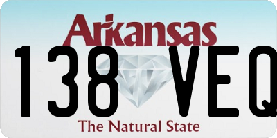 AR license plate 138VEQ