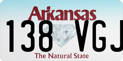 AR license plate 138VGJ