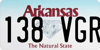 AR license plate 138VGR