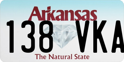 AR license plate 138VKA