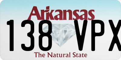 AR license plate 138VPX