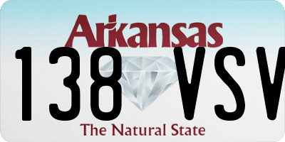 AR license plate 138VSV