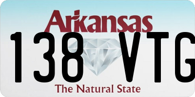 AR license plate 138VTG
