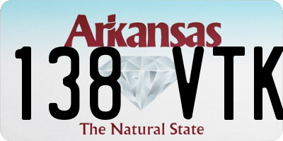AR license plate 138VTK