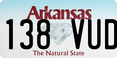 AR license plate 138VUD