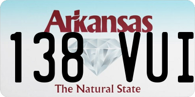 AR license plate 138VUI