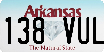 AR license plate 138VUL