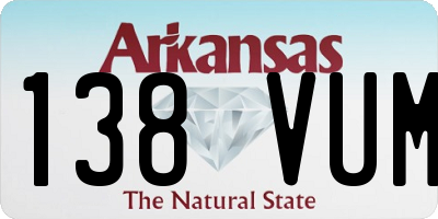 AR license plate 138VUM