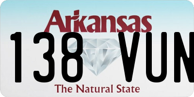 AR license plate 138VUN