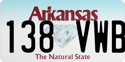 AR license plate 138VWB