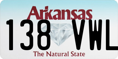 AR license plate 138VWL