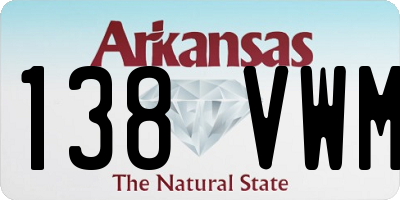AR license plate 138VWM