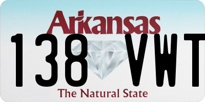 AR license plate 138VWT