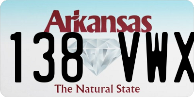 AR license plate 138VWX