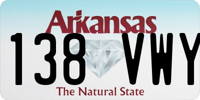 AR license plate 138VWY