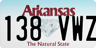 AR license plate 138VWZ