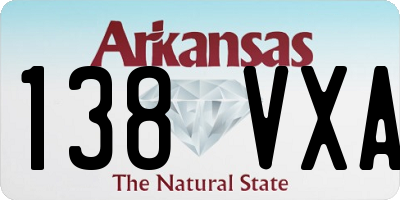 AR license plate 138VXA